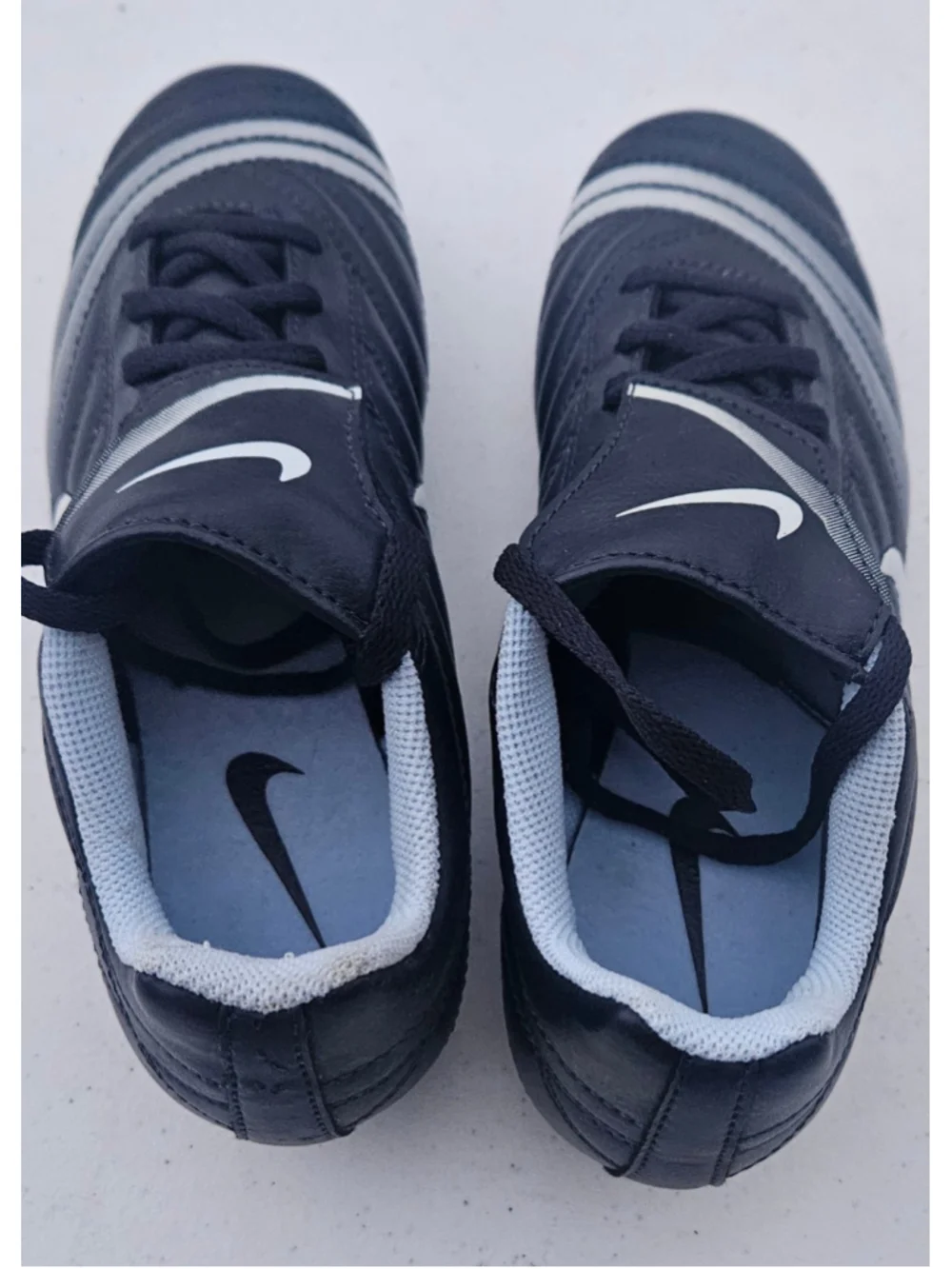 Nike Jr Premier FG-R Soccer Cleats 316223-441 Black Blue Size 2Y BRAND NEW